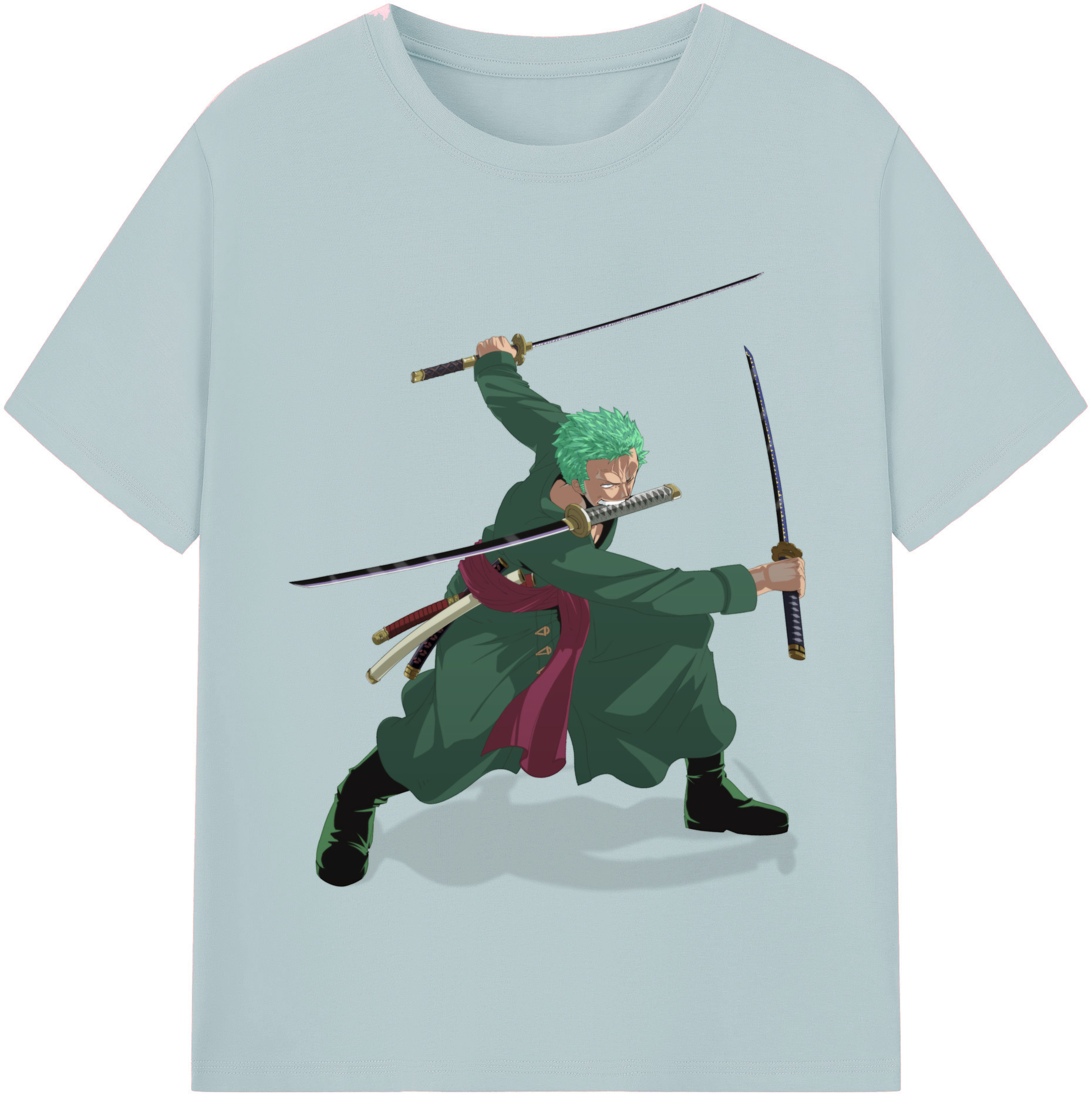 ワンピース ロロノア・ゾロ ONE PIECE Roronoa Zoro 綿100％半袖Tシャツ（フロントプリント）